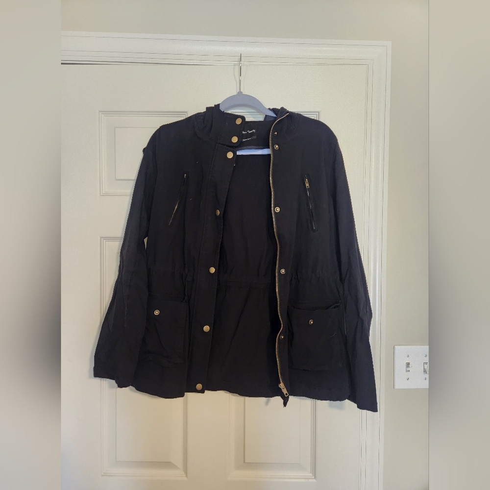 Black Military Jacket with Gold Details